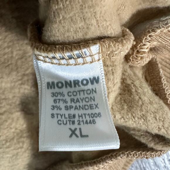 Monrow Tucked Sleeve Puff Shoulder Crewneck Sweatshirt - Picture 4 of 5